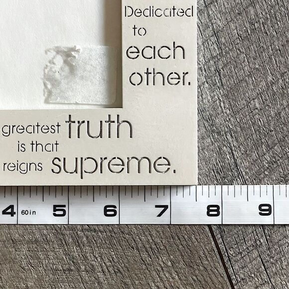 New! Lasercraft, Pearl-White, “Marriage” 5x7, Picture Frame. - Picture 5 of 5